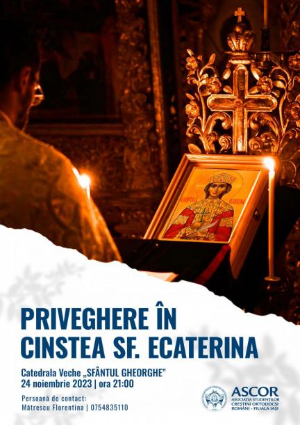 Afiș Priveghere ASCOR Iași